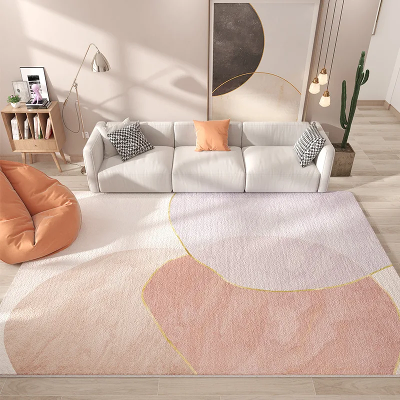 minimalist light luxury living room carpet geometric abstract modern home bedroom carpet area rug