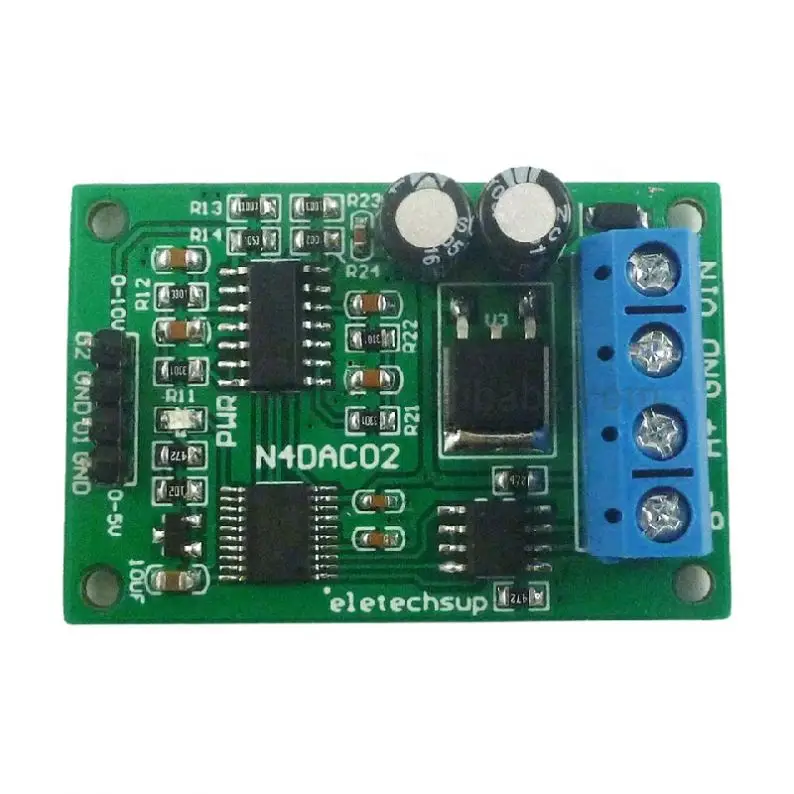 DC 12V 2CH DAC Module 0-5V 0-10V PWM to Voltage Analog Converter RS485 Modbus RTU Board
