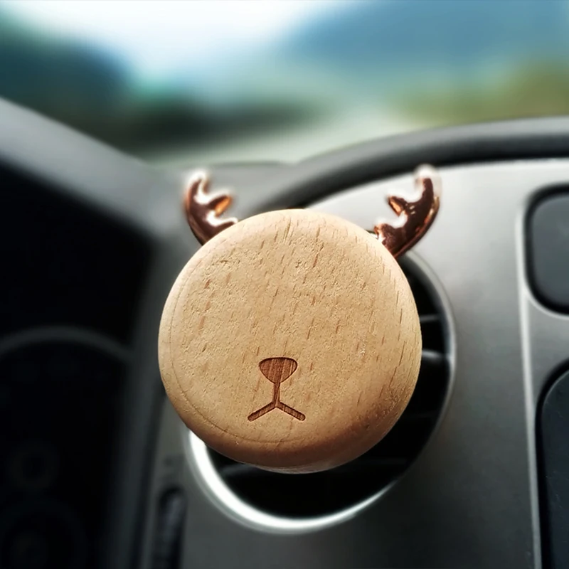 5ml bottle wooden custom logo car vent clip perfume freshener diffuser car air freshener wood