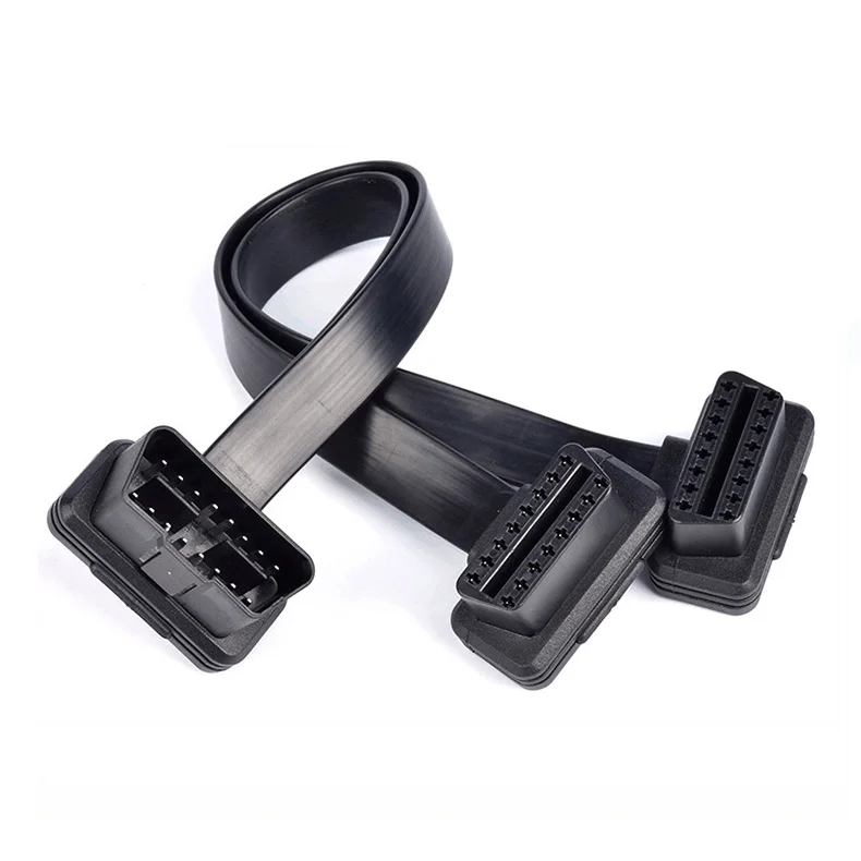 30CM OBDII Extension Dual Connector Y Splitter OBD2 16PIN J1926 Male to Female Connection ELM327 for Car Diagnosis GPS Trackers