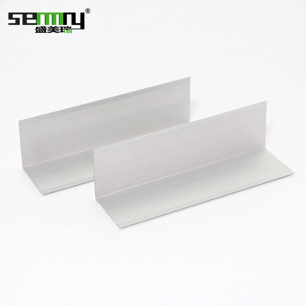 Modern Aluminum L Shaped Tile Trim Profiles Office Building Corner Tile Trim