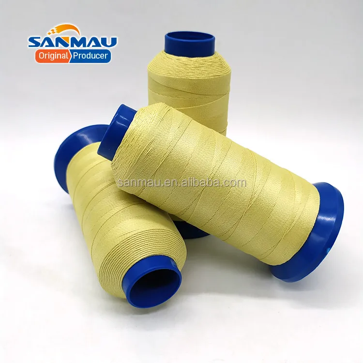 
400D/3 Fire products material Aramid yarn fiber abraison resistant sewing thread 