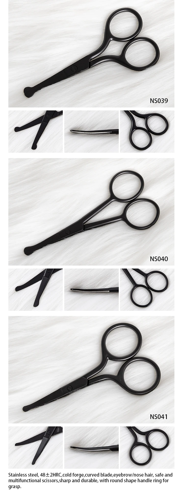 Wingether High Quality Wholesale Manicure Master Scissors Russian Manicure Scissors Litmus Black Scissors
