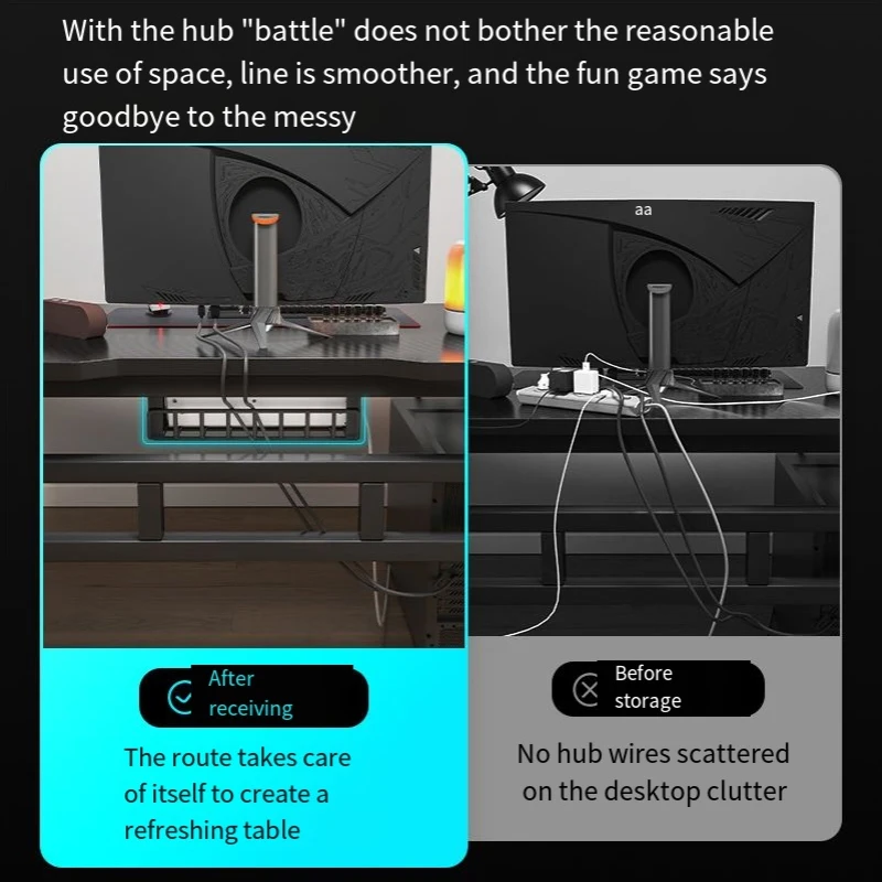 Modern simple office desk Home desktop computer gaming desk Student study desk