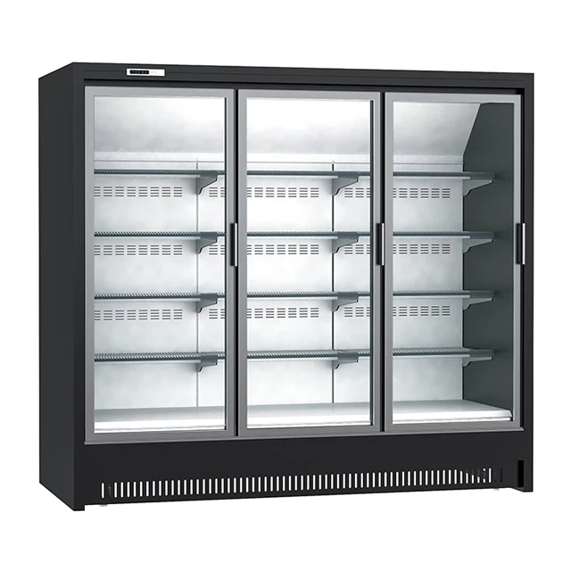 New Design Vertical Glass Door Display Beverage Cooler Fridge Supermarket Multideck Glass Door Freezer