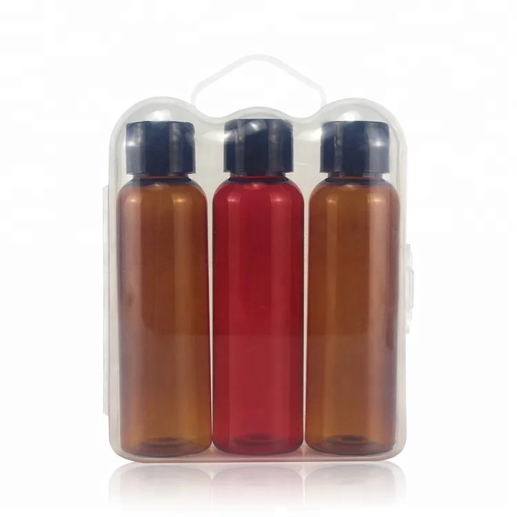 Flat Empty Packing Plastic Cosmetic Portable Lakeproof Pet 80ml Squeezable Size Lotion Shampoo Soft Silicone Travel Bottle