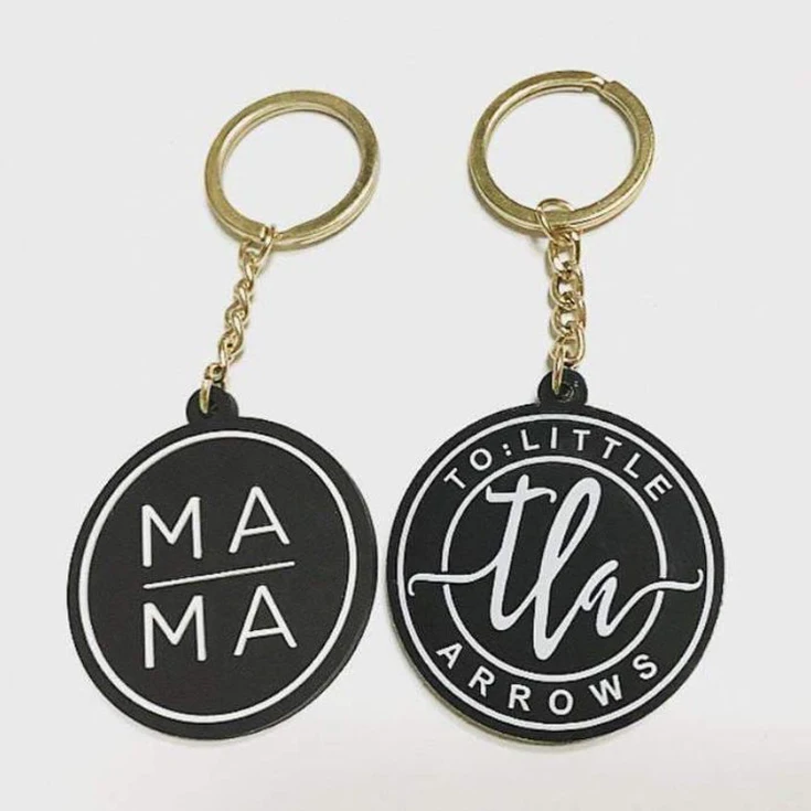 Custom Logo Promotional Soft PVC Rubber Key Ring Key Chain Personalized Keychain Silicone Keyring Key Chains
