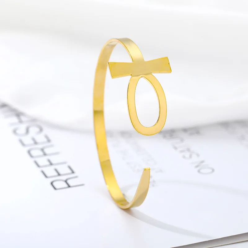 New Stainless Steel Egyptian Cross Bracelet Ladies Jewelry Ethnic Style Open Bracelet Jewelry