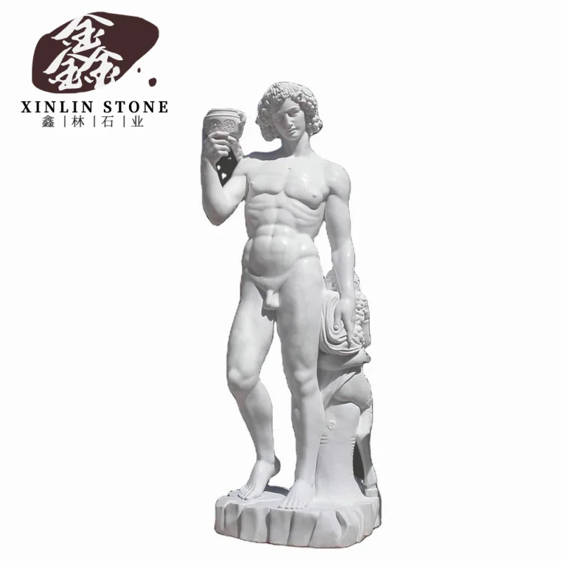 stone roman man statue Garden Outdoor Naked Male Stone Art Sculpture garden sculpture stone carving custom 1.2m 1.5m 1.8m 2m