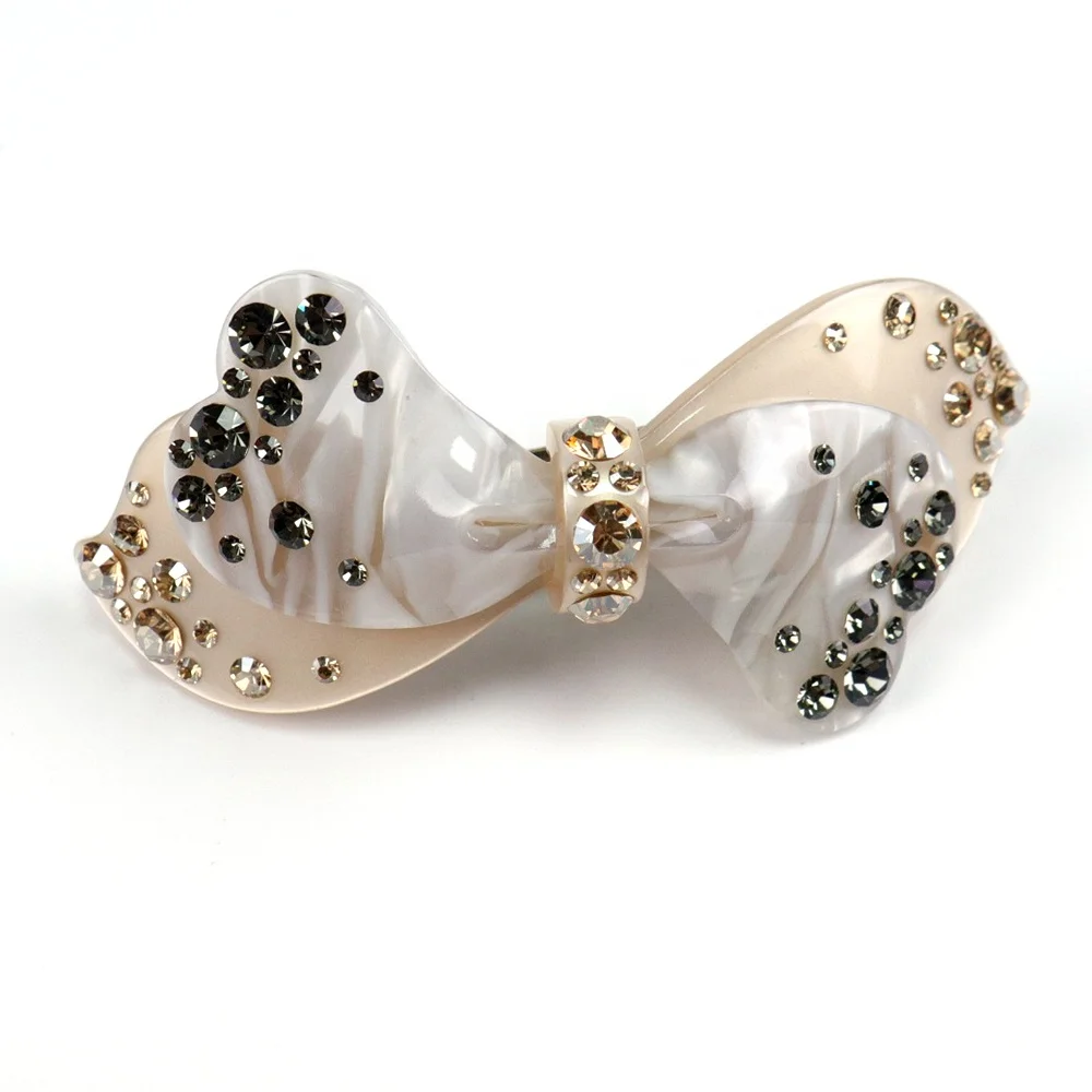 High Quality Hairpin Hair Accessories with Diamond Highlights Durable Metal Resin Acetate Plastic Alloy Materials