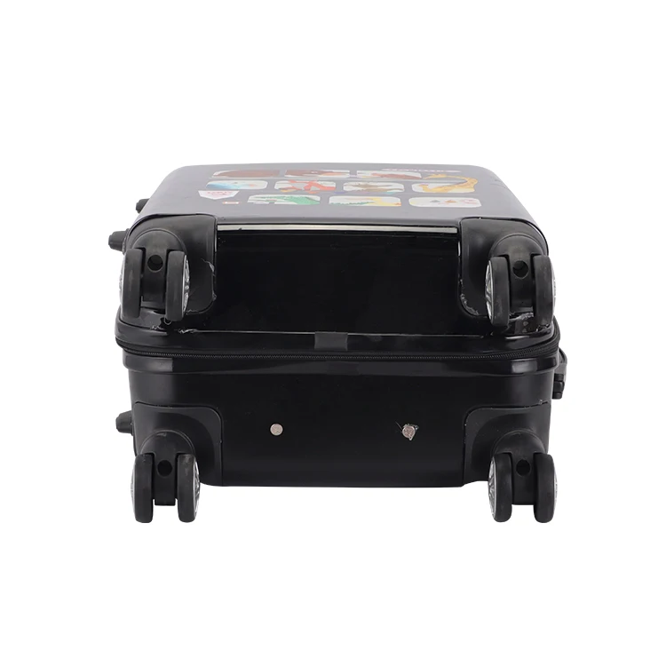 High quality red cartoon girl colourful travel trolley luggage bag