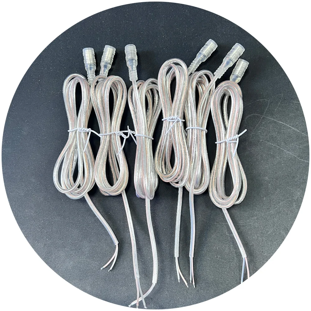 1 5 м 2x0 мм 20AWG женский медный прозрачный DC X2.1 разъем прозрачные провода для неонового светодиода