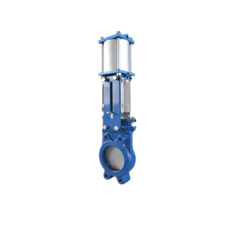 Unidirectional Soft Seal Knife Gate Valve with Pneumatic Actuator Lug Type for Sewage Treatment for Water Media