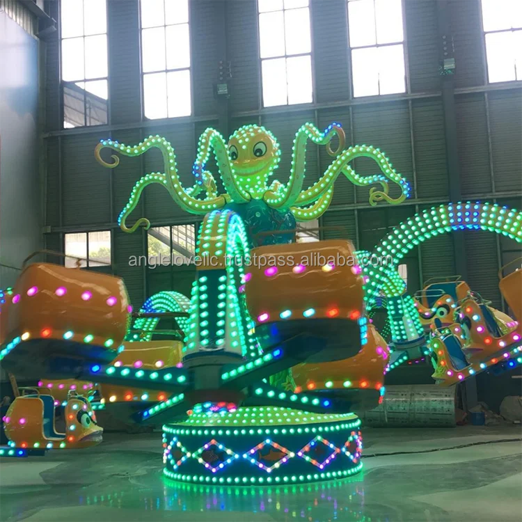 Fairground Attraction Manege Fly Polyp Octopus Fun Fair Outdoor Theme Thrill Amusement Park Rotary Rides Big Octopus For Sale