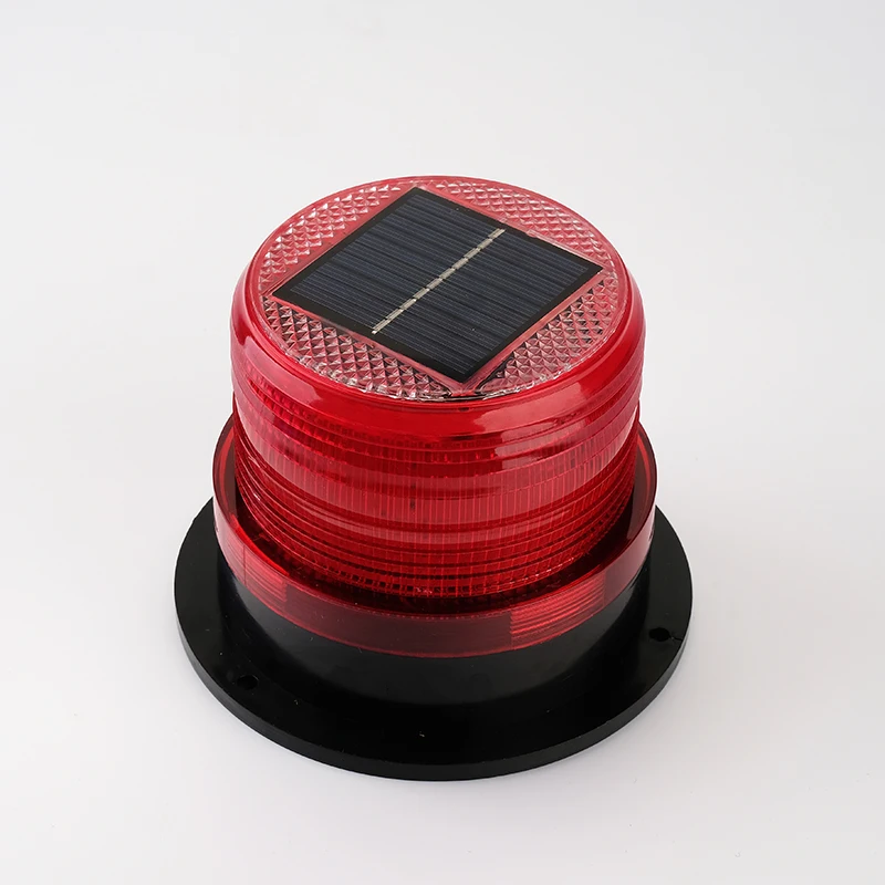 solar-powered magnetic base led strobe warning beacon lights