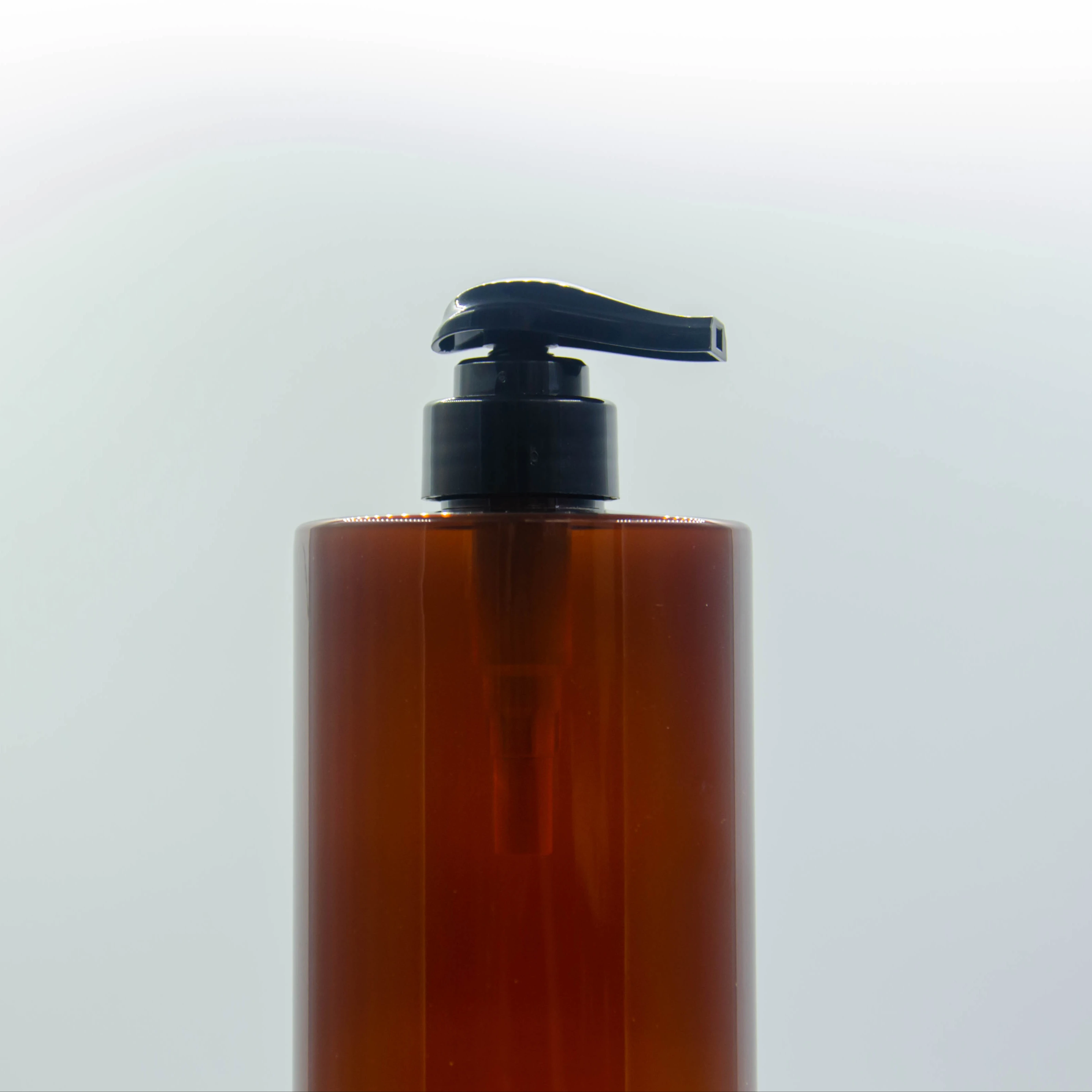 Personal care transparent amber cosmetic bottle 1 litre plastic bottle