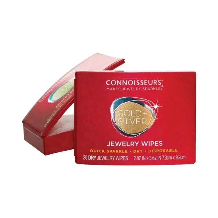 Connoisseurs Jewelry Wipes Gold Silver Platinum Diamond Gemstone Excellent For Watches Cleaning Care maintenance
