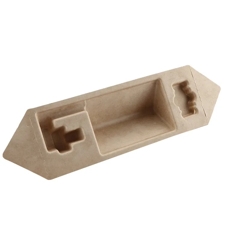 Sugarcane molded paper pulp tray packaging from China factory