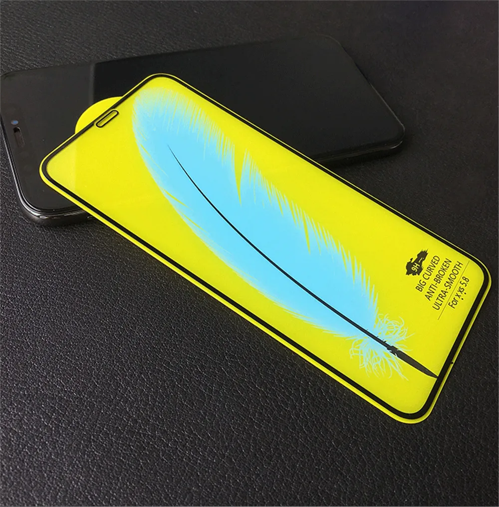 
Free Shipping 10D Tempered Glass For iPhone 11 Pro Max Screen Protector 9H Full Cover Film For 6 7 8 Plus X Xs Max XR 