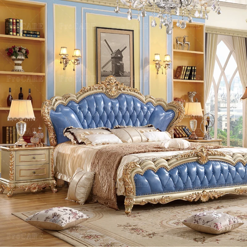 ProCARE Antique European style bedroom furniture luxury beds