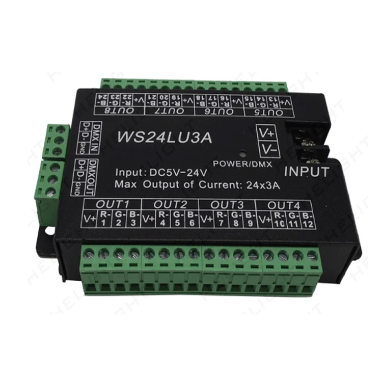  DMX512 декодер 24-канальный красочные огни RGB с сценические освещения led контроллер