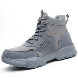 Anti-Slippery Women Men Boots Climbing Outdoor Hiking Work Industrial Construction Steel Toe Safety Shoes