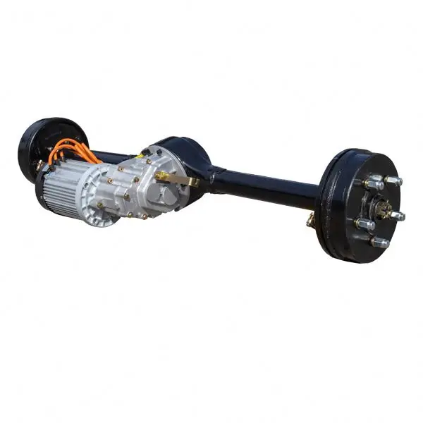 Dc brushless 2000W motor differential transmission rear axle engineering electric tricycle  drive axle assembly