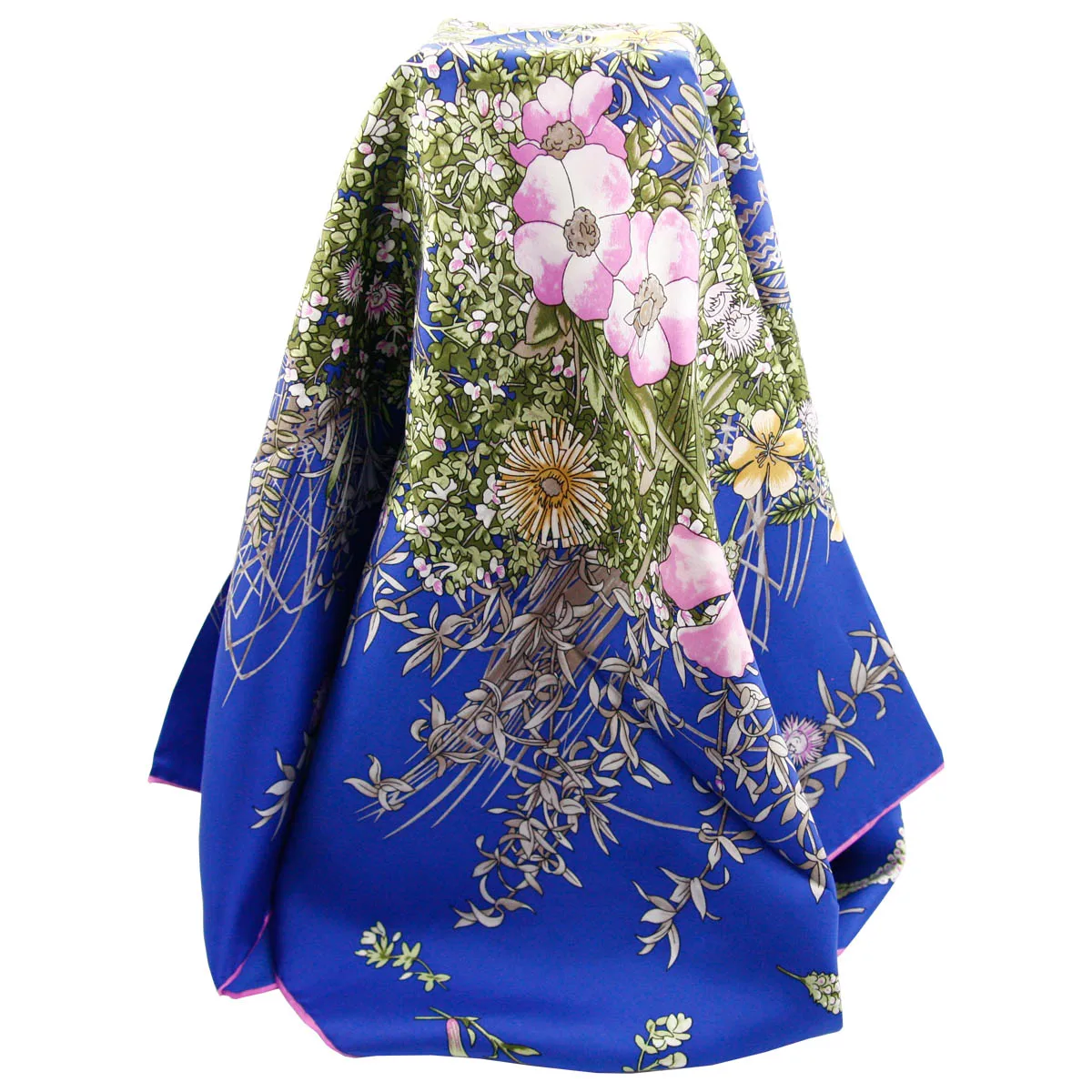 OEM/ODM Classic Custom Printed Silk Scarfs New Design High Quality Flower Pattern Silk Scarves 90x90 For Fashion Women