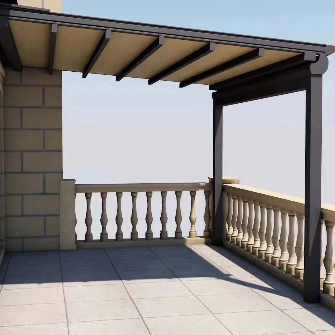 Automatic Electric Garden Gazebo Pergola Retractable Waterproof Awning Front Window Door Sun Protection Wave Canopy