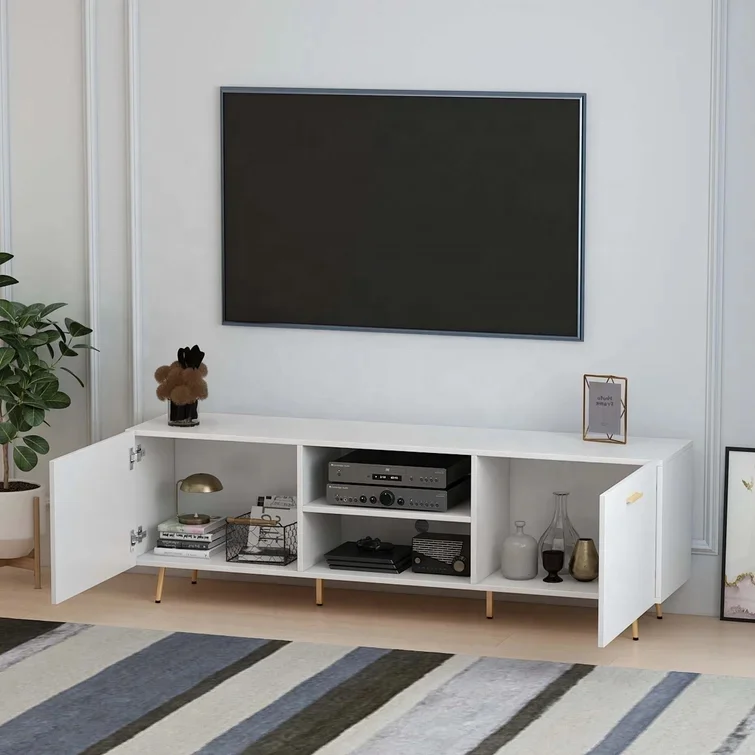 Hot Selling Wood Modern Showcase Living Room  TV Cabinet for Living Room 1 buyer Showcase Storage Console Style Interior Shelves