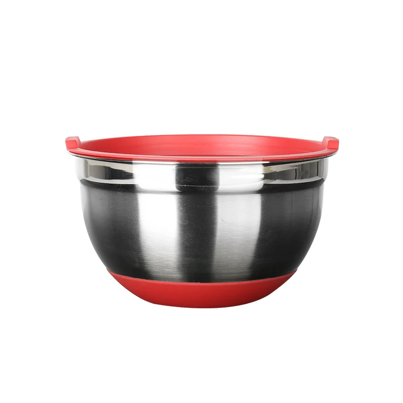 
RONGYE High Quality Salad mixing bowl Amazon Best Selling Multi-functional Stainless Steel Mixing bowl Sets Kitchenware OEM Logo 