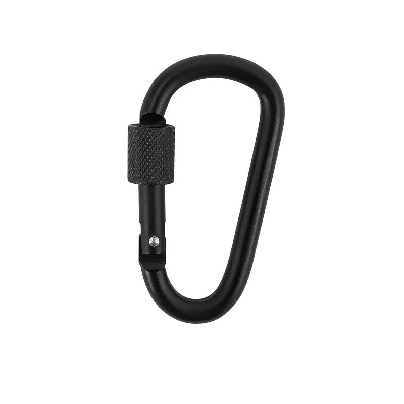 Aluminum alloy mountaineering buckle backpack lock hook safety buckle D-type quick-hanging large key chain