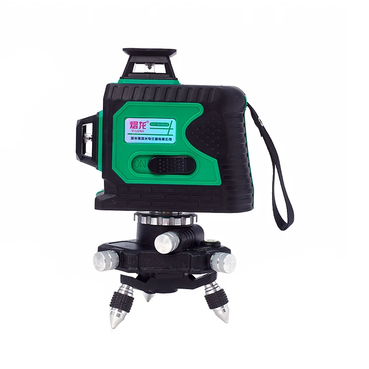 Yilong 12 линий 3d зеленый луч вращающийся автоматический самовыравнивающийся лазерный