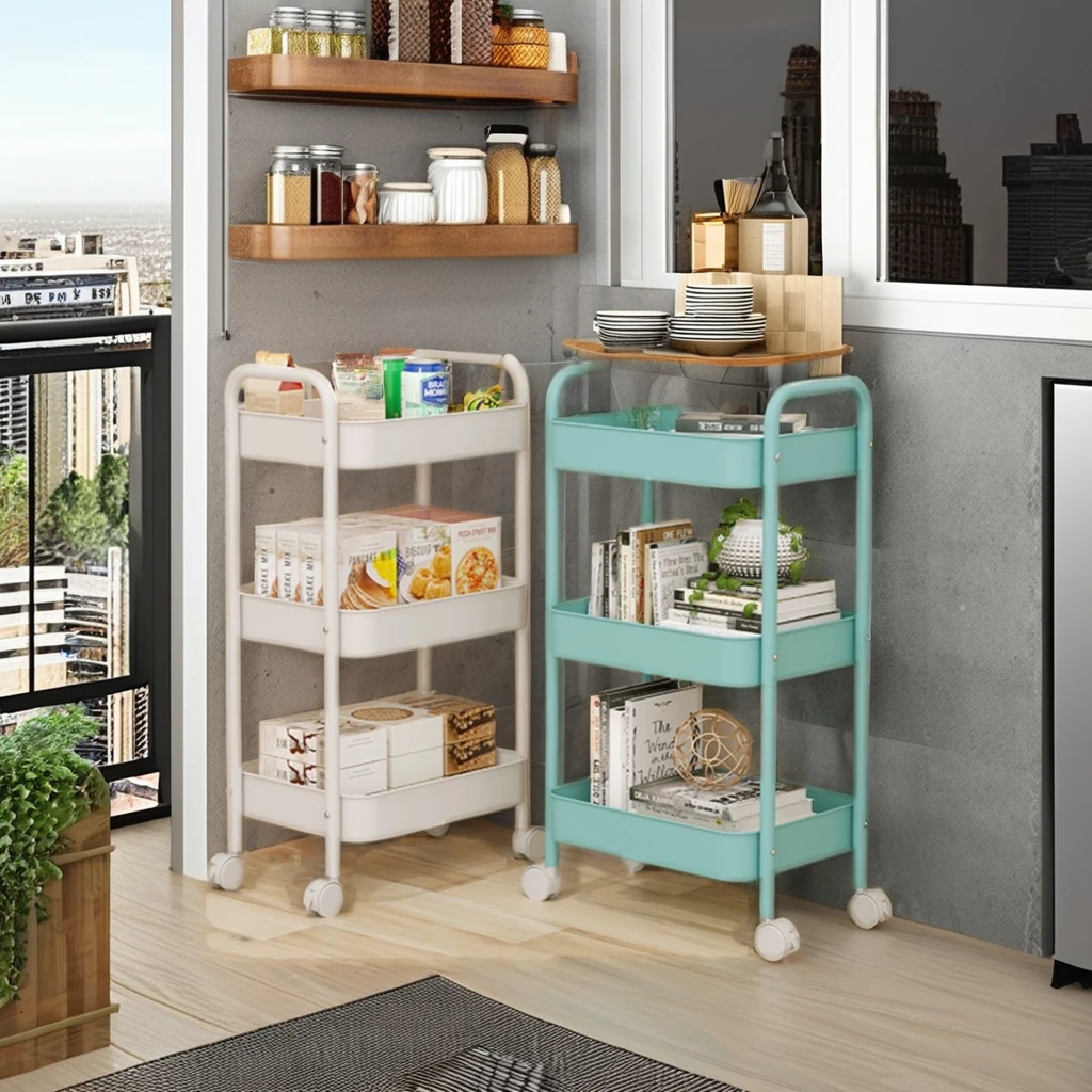 Grey Iron Kitchen Trolley Storage Carts Salon Trolley Cart With Drawers And Wheels