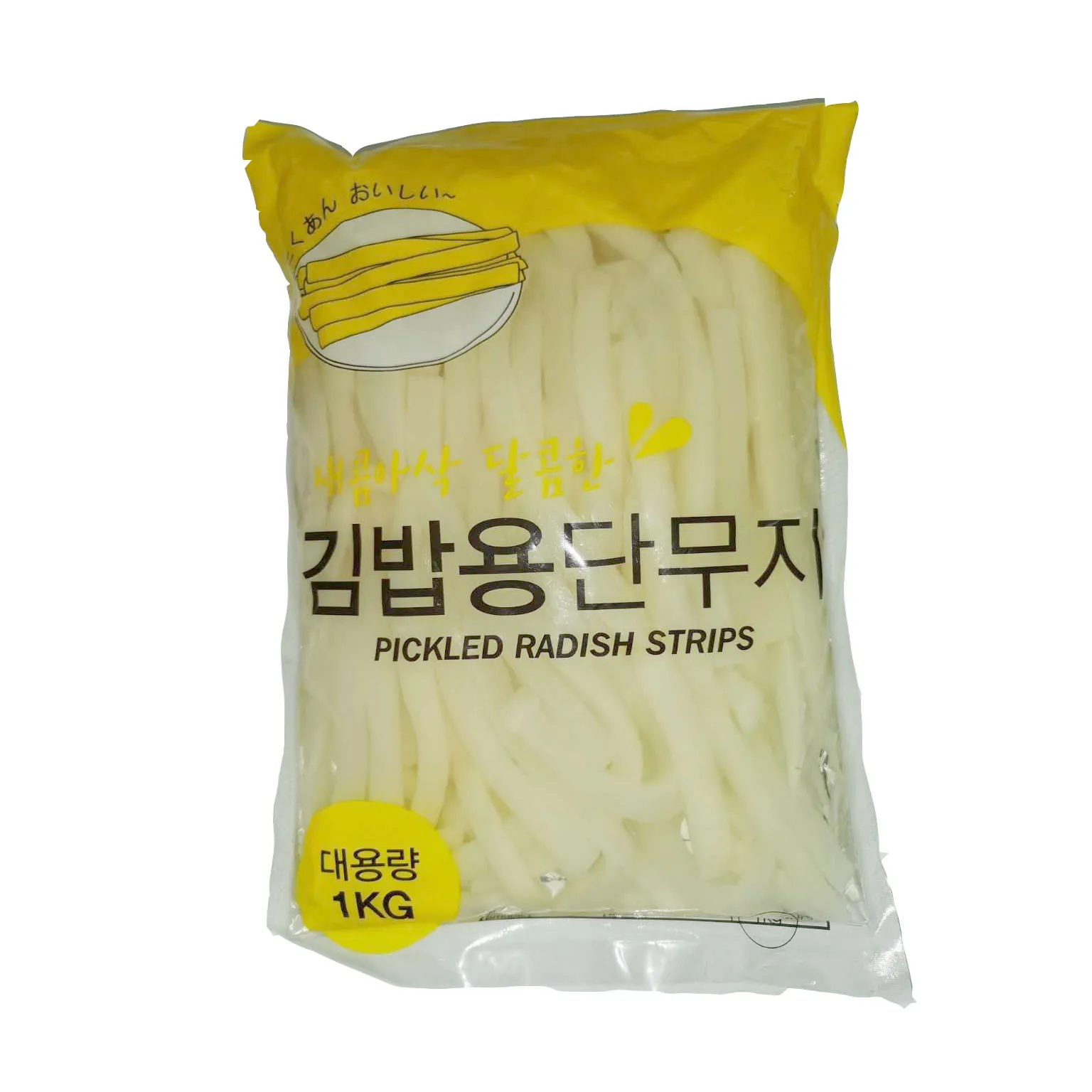 low calories sour sweet pickled sushi radish for rice rolls 1kg