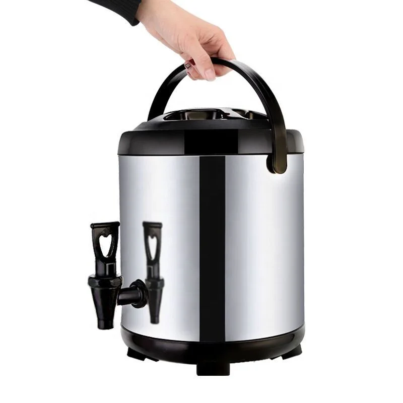 6/8/10/12L Milk Tea Bucket Heat Preservation Barrel Drink Dispenser With Tap For Milk Tea Shop