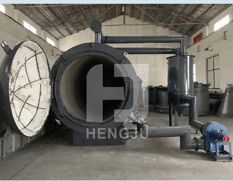 Industrial charcoal cashew nuts shell carbonization furnace price with air flow