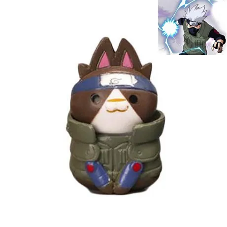 8 шт. комплект одежды с рисунком милой кошки статуя из аниме фигурки Kakashi Гаара; Обувь в стиле Итачи PVC Моделя хорошим спросом коллекция