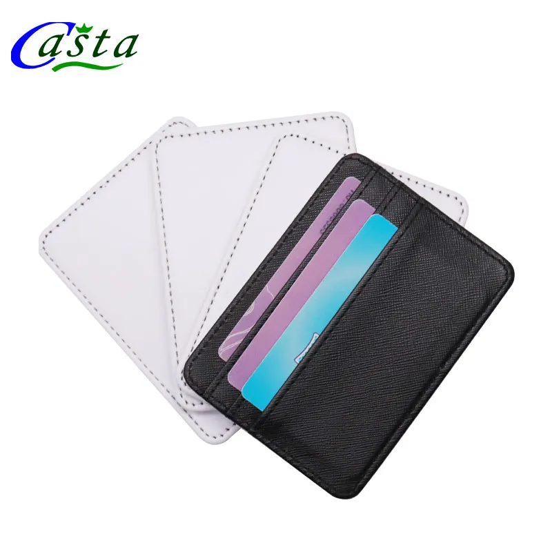Designer Factory Direct Custom Sublimation PU Leather Business Card Holder Wholesale Plain Pattern