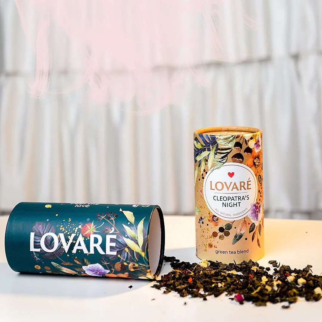 Easy take away Customized printing 2 piece telescopic paper cardboard tube box can pot for herbal tea products