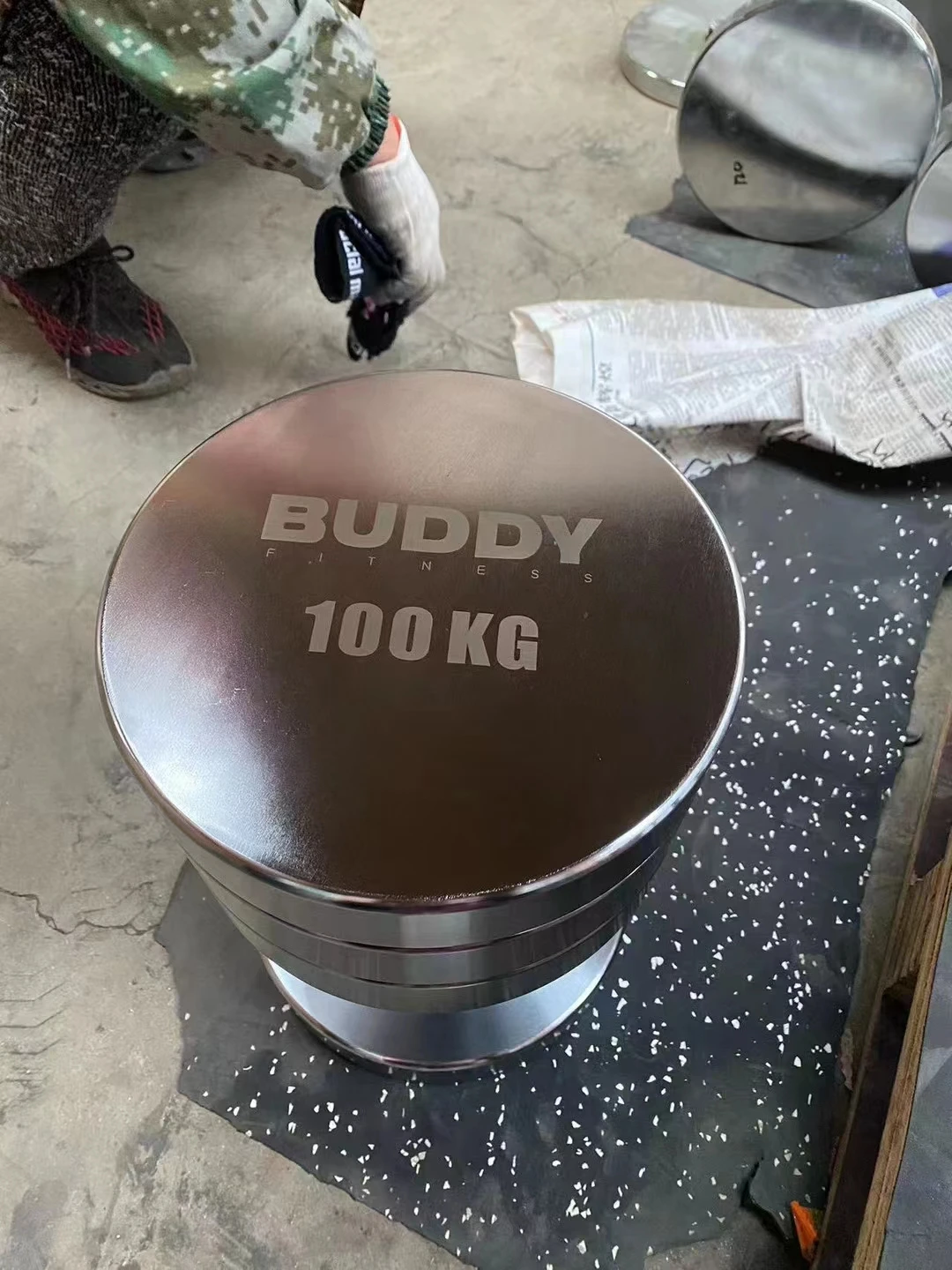 Fitness accessories weight lifting gym steel power coated weight plate