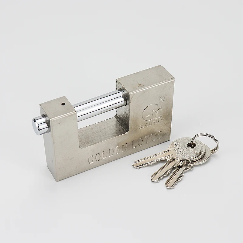 Nickel Or Chrome Plated Rectangular 74mm 84mm 94mm Brass/steel Padlock With S-shaped Or Computer Keys