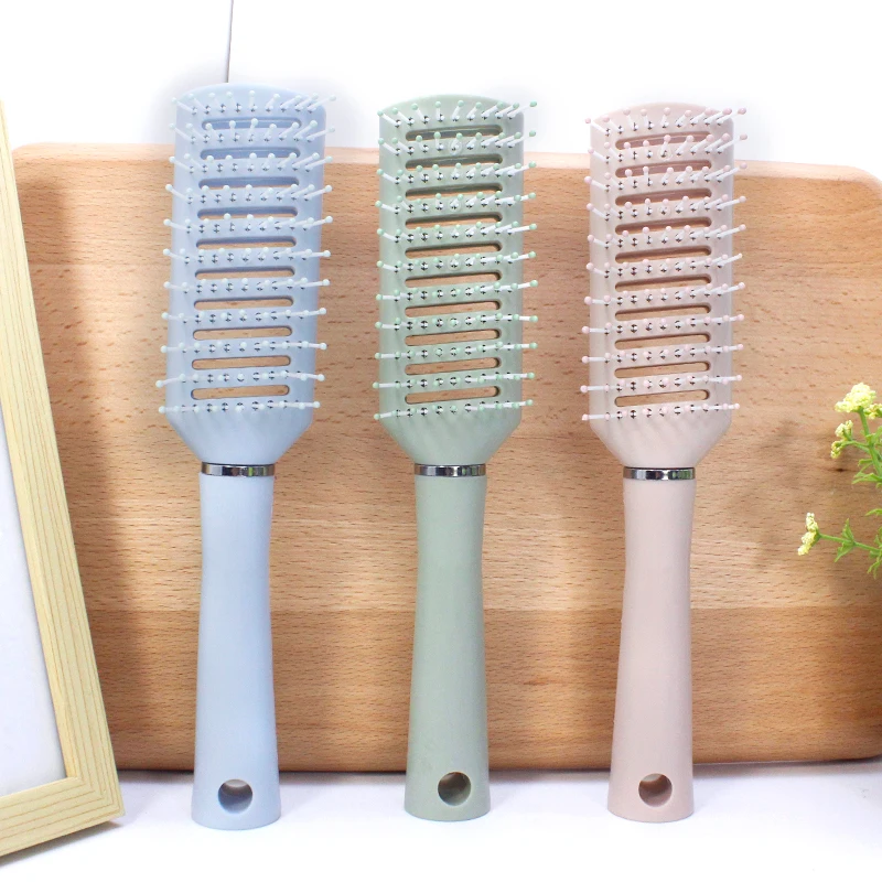 Popular selling self cleaning hair extension brush shampoo bamboo paddle curly brush for custom hair growth brosse a sec