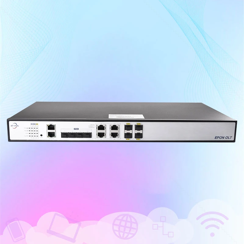 4Port Gpon Olt 4 Pon Mini Epon 4Pot Gepon Port 10G 4G Router Sfp Ftth  Onu 125G Catv Ont 12 V Used 8Pon