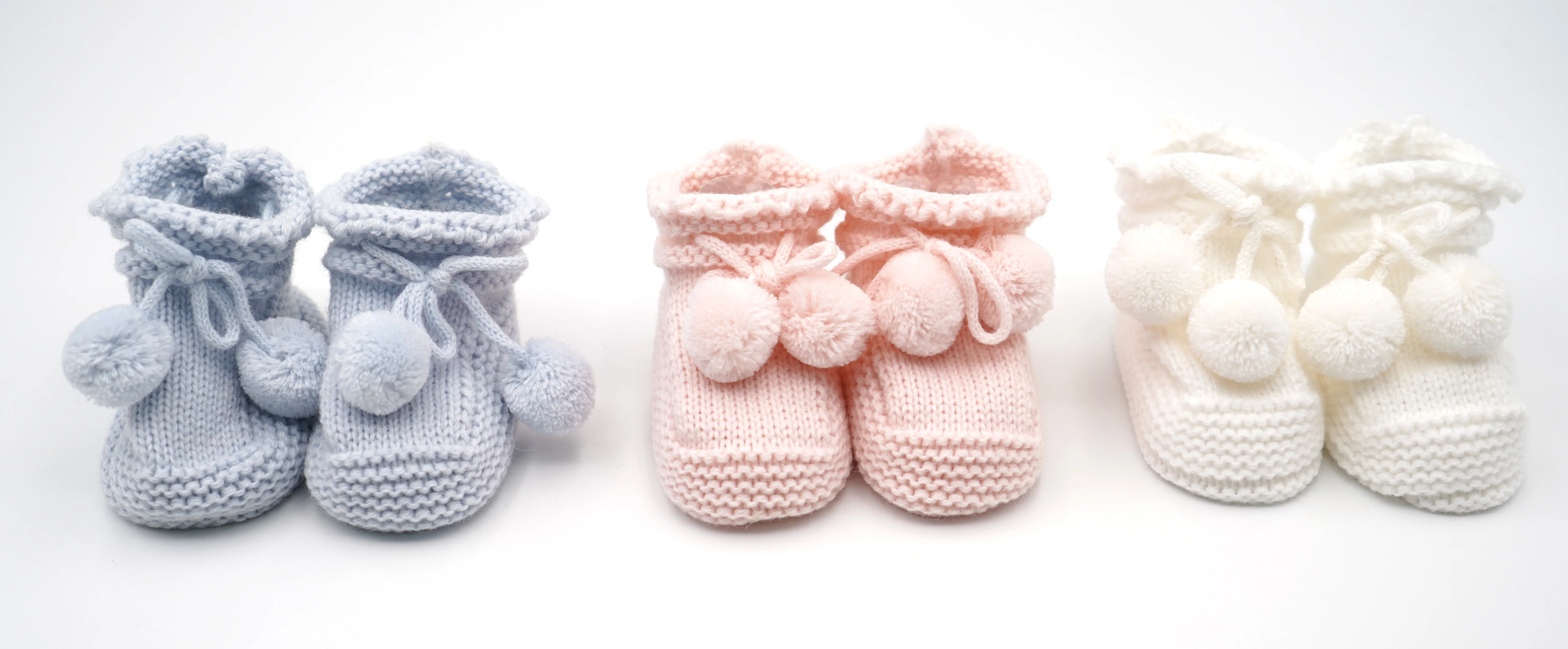 OEM Customized Light Weight Flat Knitted Acrylic Newborn Socks Baby Sock Knit Newborn Baby Sock Knit Baby Booties