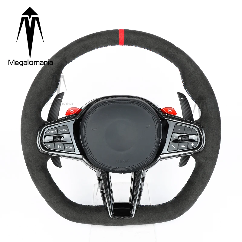 Old upgrade new 2025 M4steering wheel for BMW 3 Series M3 F20 F40 F30 F52 F48X1F39X2F25X3F26X4F15X5F16X6 Modified M Carbon Fiber
