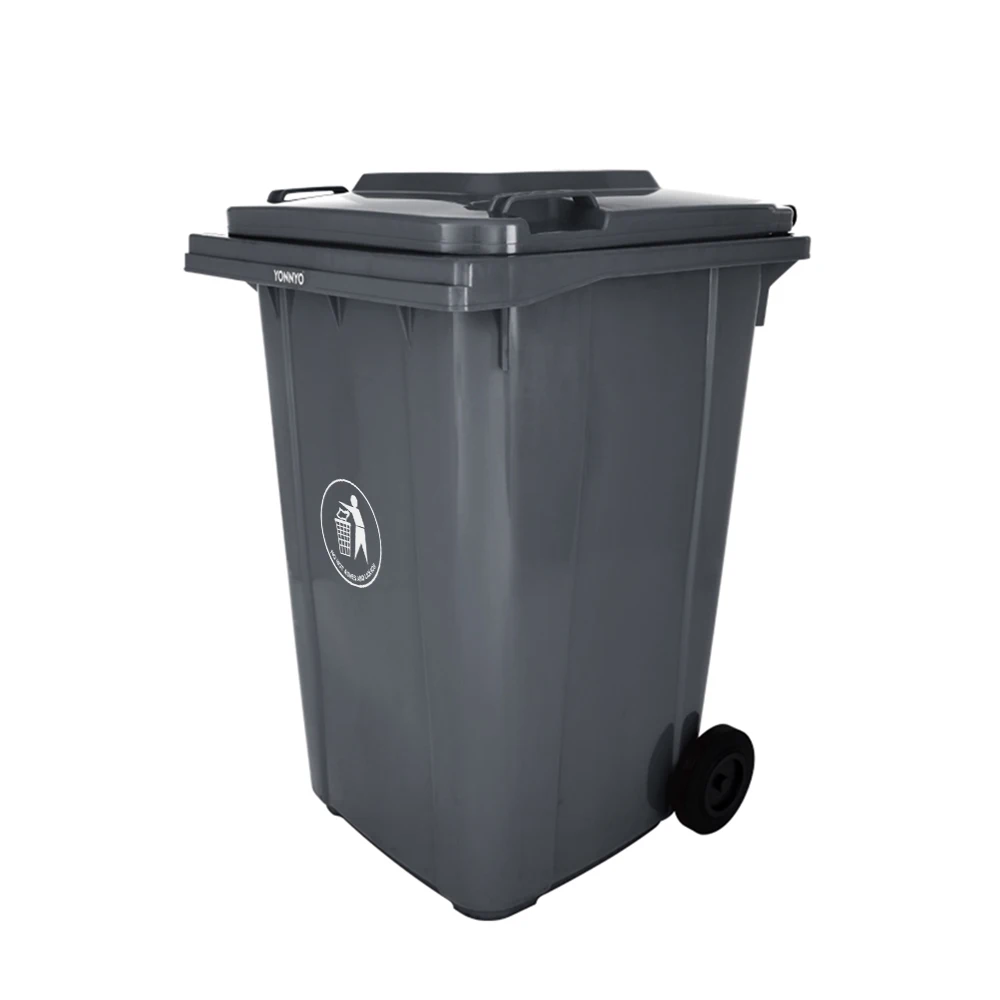 Street 360 liter plastic outside large big recycle trash can garbage waste bin dustbin