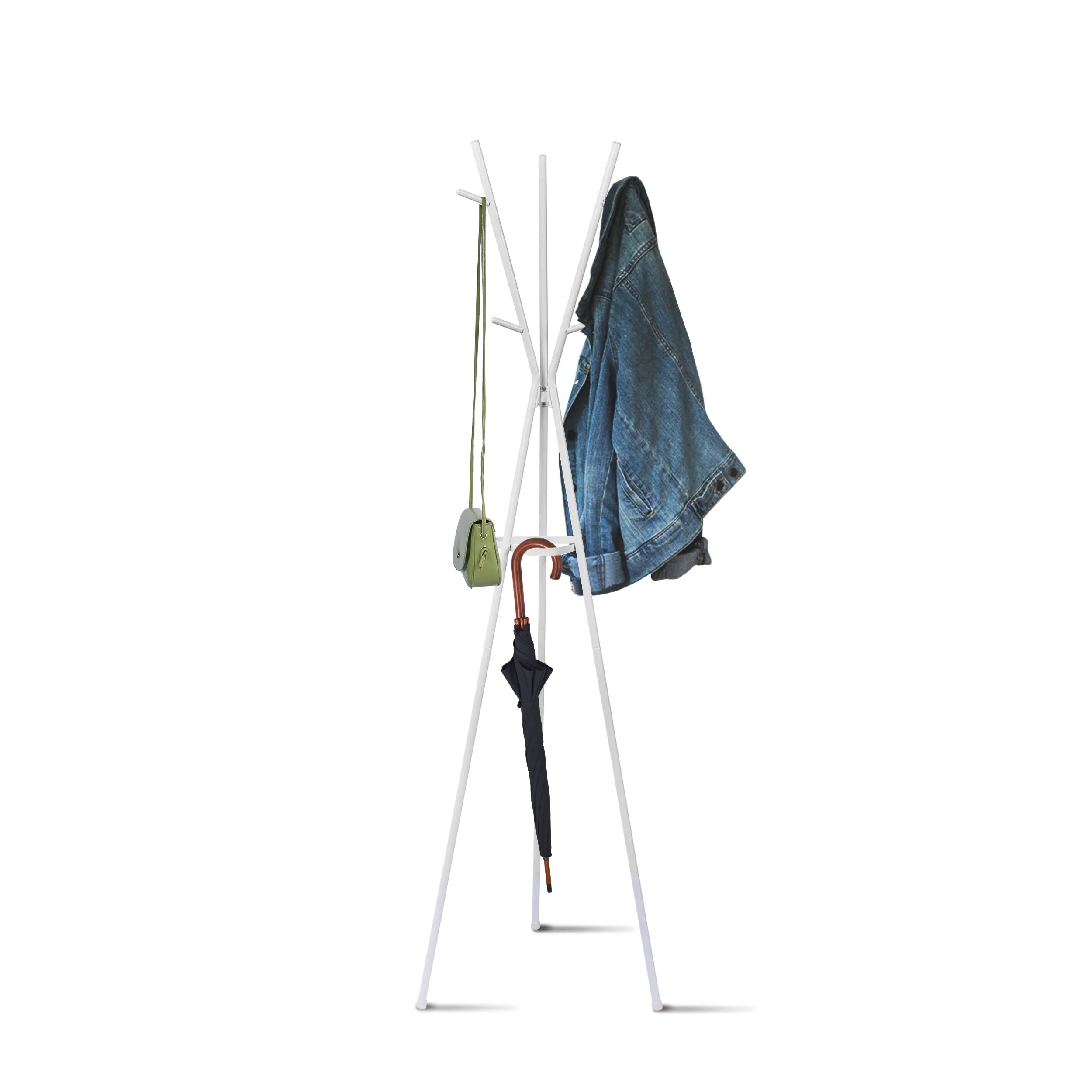 Wireking 2024 Coat Racks Hanger Standing Corner Floor Tree Metal Coat Rack Stand Entryway Hanging Clothes Rack