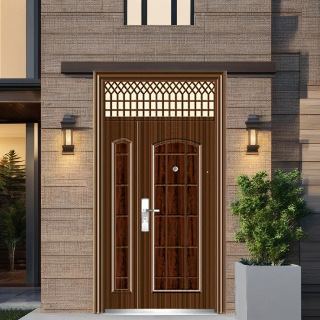 UK Market Metal Door Main Entrance Anti-theft Luxury House Modern Door
