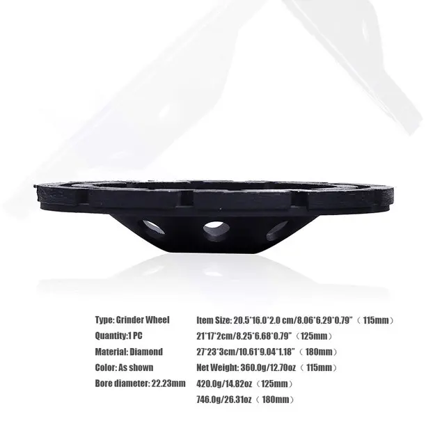 EN13236 4'-9' Double Row Diamond Grinding Cup Wheel for Concrete Applied With Angle Grinder and Floor Polishing Machine